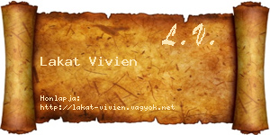Lakat Vivien névjegykártya